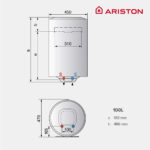 Termo electrico - ECO V 100 ARISTON, Blanco - Imagen 4