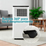 Aire acondicionado portátil - DAITSU 3NDA03025, 7,000 fg/h, 2 velocidades, 18 m², 64 dB(A), Blanco - Imagen 6