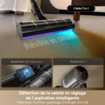 DREAME Aspirador escoba - DREAME V20 Pro, 610 W, Potencia de succión 24 kPa, Depósito 0,5 l, Autonomía 90 min, Gris - Imagen 5