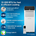 ERIKSSØN Aire acondicionado portátil - ERIKSSØN Silent Comfort Series Mobile Air conditioner blanco, 30 m², 61 dB(A), Blanco - Imagen 2