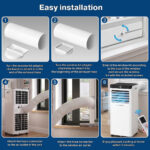 ERIKSSØN Aire acondicionado portátil - ERIKSSØN Silent Comfort Series Mobile Air conditioner blanco, 30 m², 61 dB(A), Blanco - Imagen 8