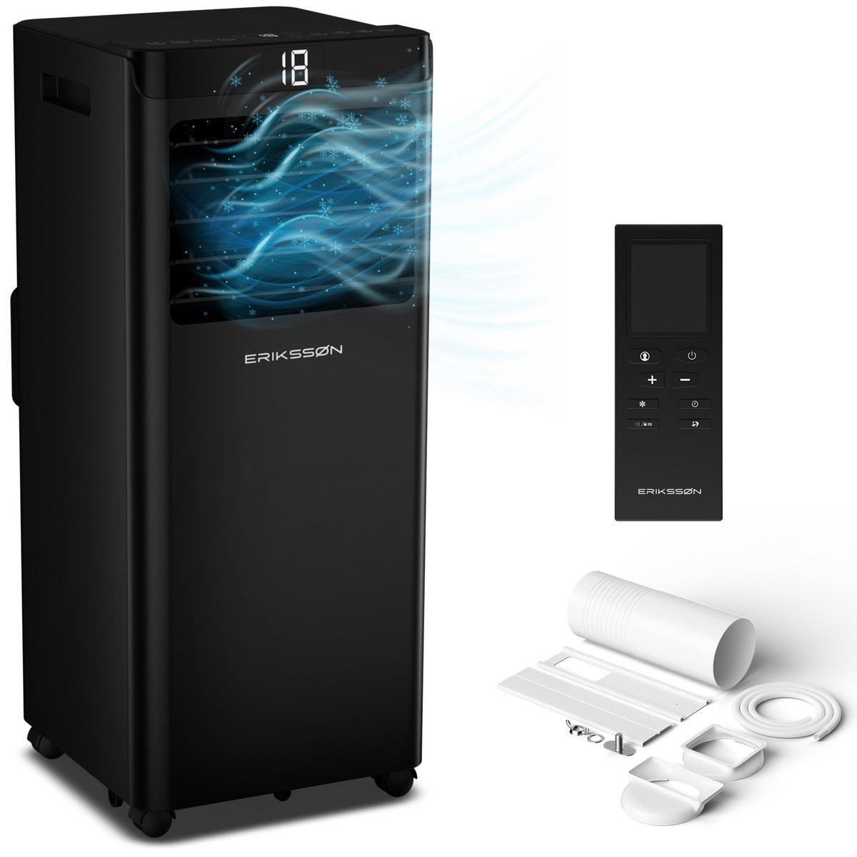 176194248_1 ERIKSSØN Aire acondicionado portátil - ERIKSSØN Silent Comfort Series Mobile Air conditioner Negro, 30 m², 61 dB(A), Negro - Imagen 1