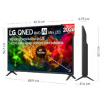 TV Mini LED 43" - LG 43QNED81B6C.AEU, UHD 4K, Procesador Inteligente α7 AI Processor 4K Gen9, Smart TV, DVB-T2 (H.265), Black - Imagen 6