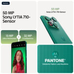 MOTOROLA edge 70 fusion, Verde, Móvil Android, 128 GB, 8 GB RAM, 6,78 " Extremes AMOLED, Gorilla Glass 7i, 144 Hz, Snapdragon, 7s Gen 3, 7000 mAh - Imagen 5
