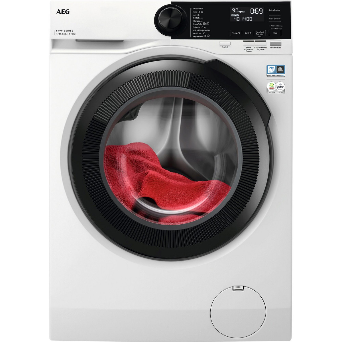 177271900_1 Lavadora carga frontal - AEG Series 6000 LFR6214O4B, 10 kg, 1,400 rpm, Blanco - Imagen 1