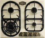 KAISER Placa de gas - KAISER KG 6325 ElfEm Turbo, 4 zonas, 59 cm, Negro