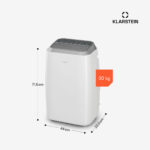 KLARSTEIN Aire acondicionado portátil - KLARSTEIN Iceblock Prosmart, 12000 fg/h, 18 m², 65 dB(A), Blanco - Imagen 7