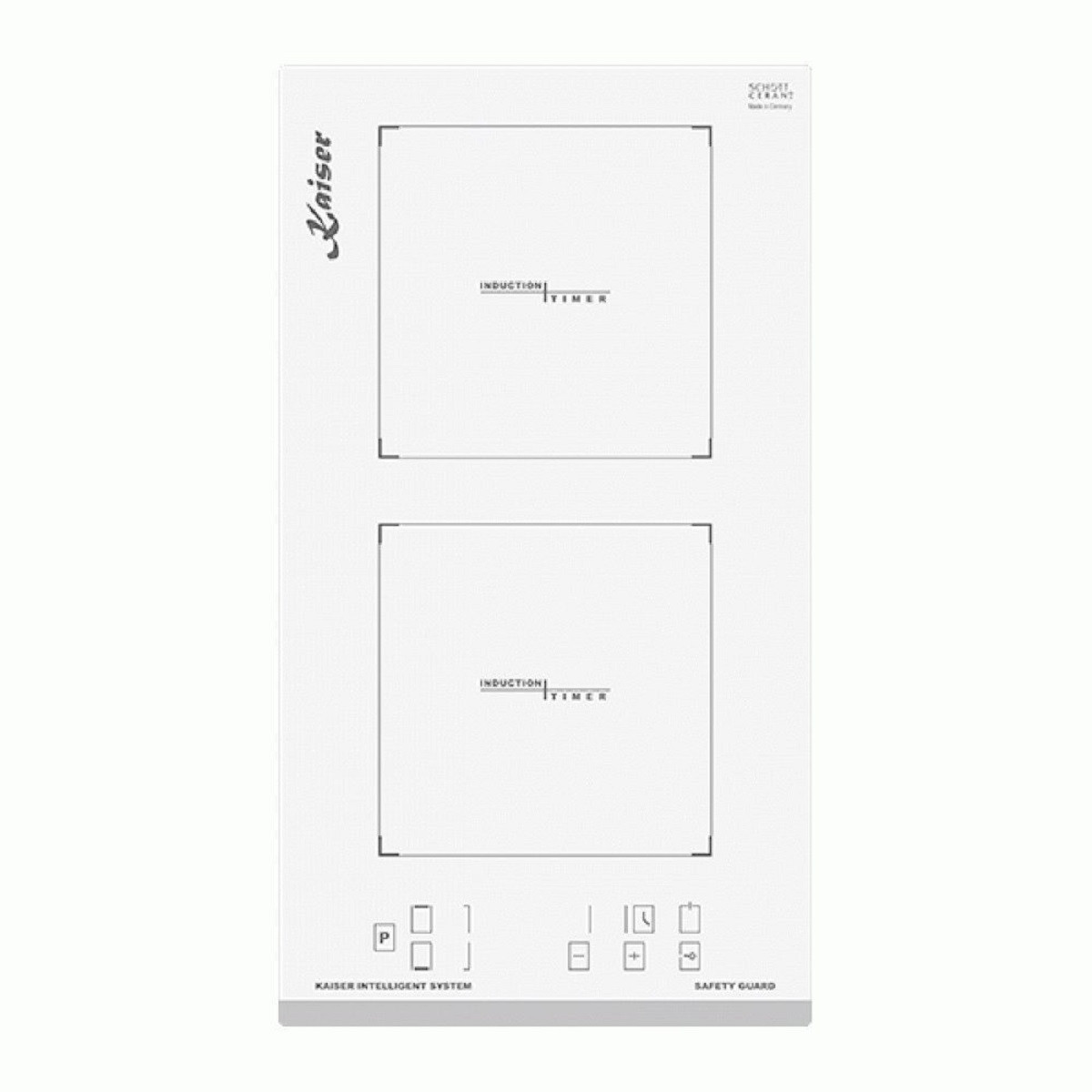 85777877_1 KAISER Placa de vitrocerámica - KAISER 46127277, 2 zonas, 28,8 cm, Blanco - Imagen 1