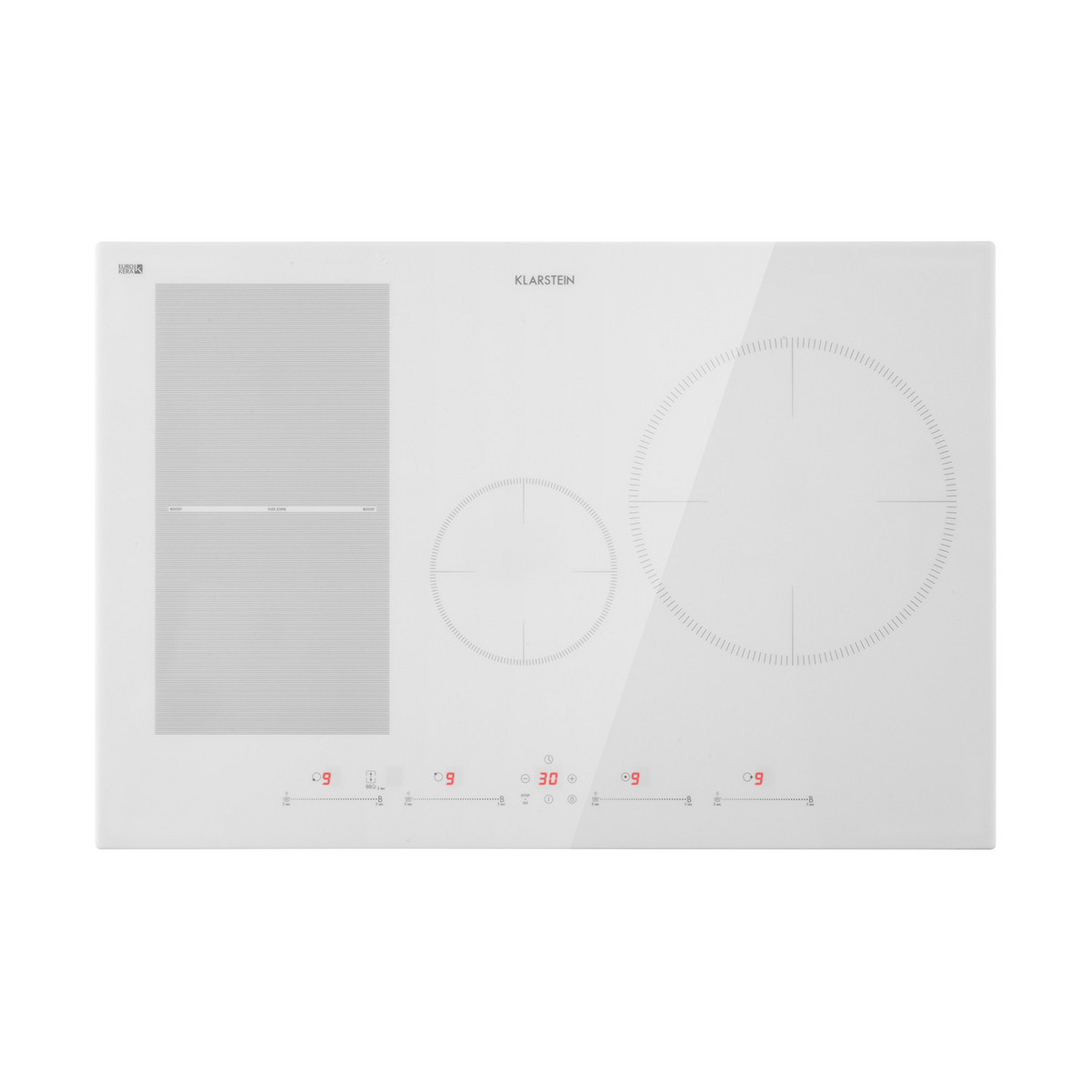 86024321_1 KLARSTEIN Placa de inducción - KLARSTEIN Delicatessa 77 Hybrid, 4 zonas, 77 cm, Blanco - Imagen 1