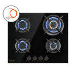 KLARSTEIN Placa de gas - KLARSTEIN Goldflame 4, 4 zonas, 60 cm, Negro