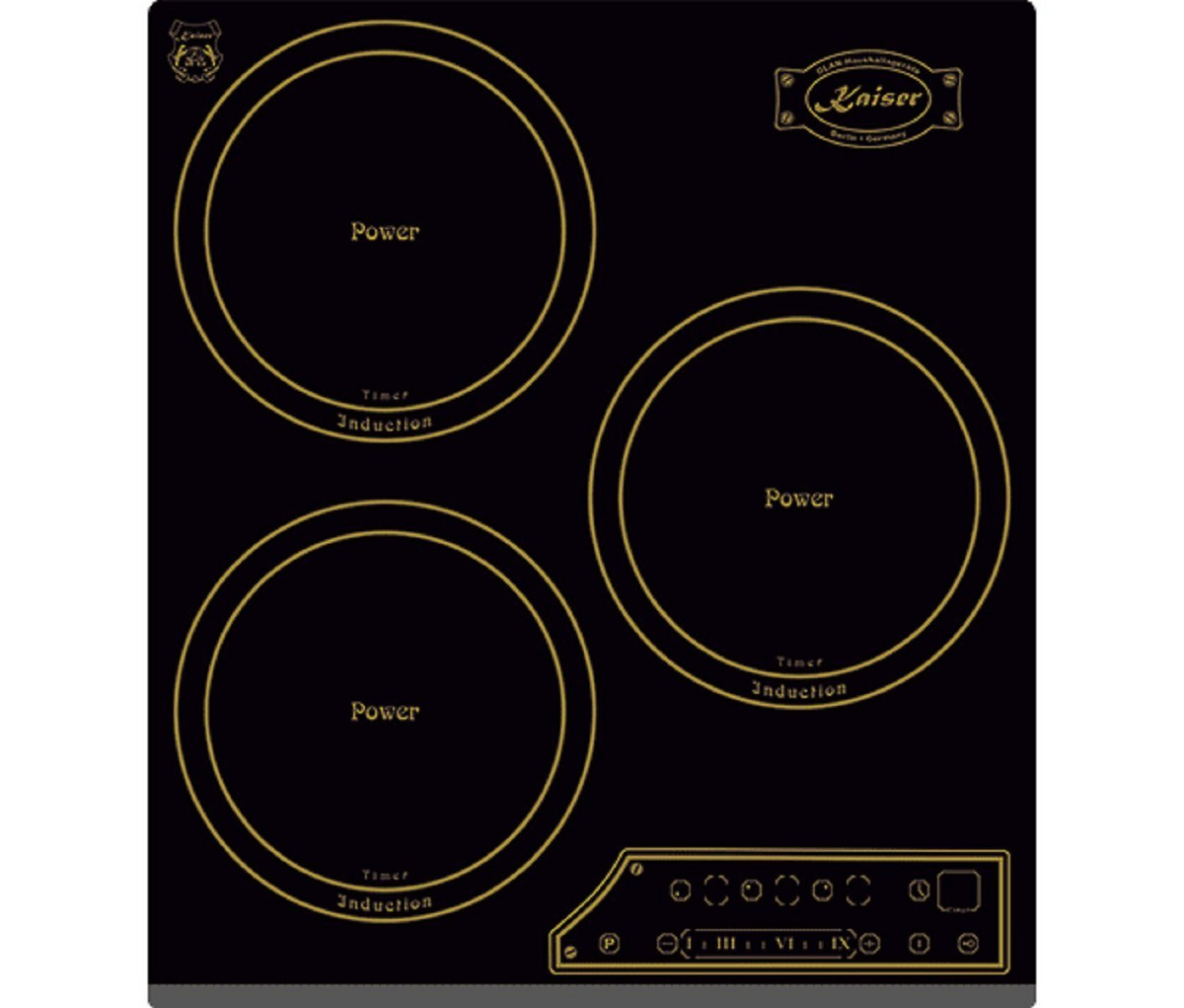 86646561_1 KAISER Placa de gas - KAISER EH 4747, 3 zonas, 45 cm, Negro - Imagen 1