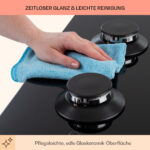 KLARSTEIN Placa de gas - KLARSTEIN Illuminosa 5, 5 zonas, 76 cm, Negro - Imagen 7