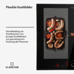 KLARSTEIN Placa de inducción - KLARSTEIN Delicatessa 60 Hybrid, 4 zonas, 59 cm, Negro - Imagen 4