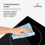 KLARSTEIN Placa de vitrocerámica - KLARSTEIN EasyCook, 4 zonas, 59 cm, Negro - Imagen 5