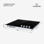 KLARSTEIN Placa de vitrocerámica - KLARSTEIN EasyCook, 4 zonas, 59 cm, Negro - Imagen 6