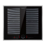 KLARSTEIN Placa de inducción - KLARSTEIN Delicatessa 60 Prime, 4 zonas, 59 cm, Negro / Plata Metálica