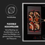 KLARSTEIN Placa de inducción - KLARSTEIN Delicatessa 60 Prime, 4 zonas, 59 cm, Negro / Plata Metálica - Imagen 3