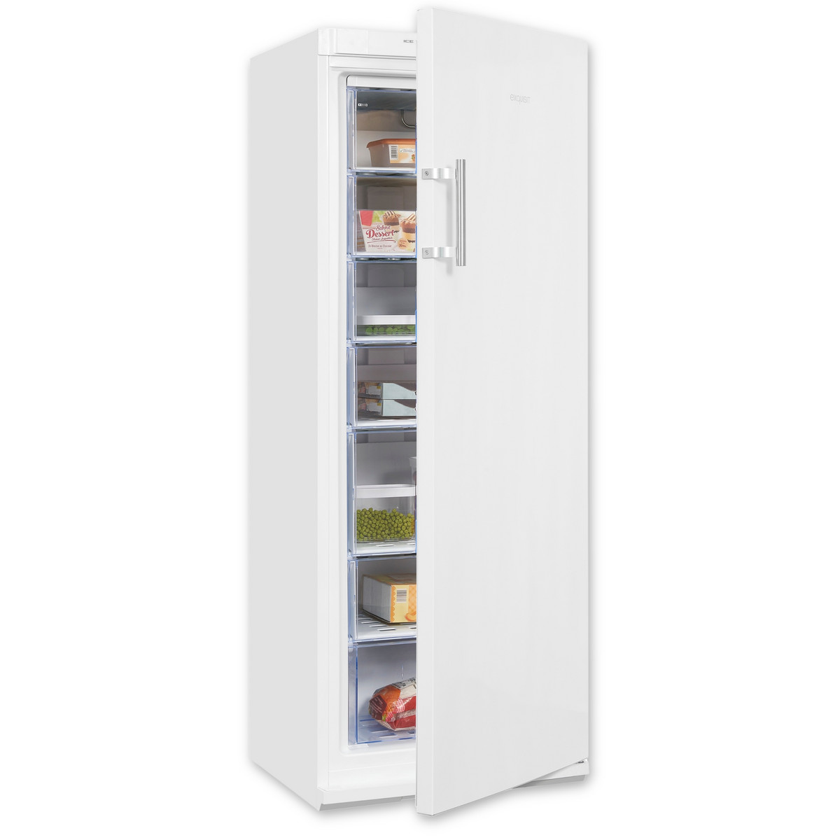 89028007_1 Congelador vertical - EXQUISIT GS27-H-280E weiss, 232 l, 1630 mm, Blanco - Imagen 1