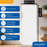 Congelador vertical - EXQUISIT GS27-H-280E weiss, 232 l, 1630 mm, Blanco - Imagen 3