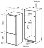 EXQUISIT Frigorífico combi integrable - EXQUISIT EKGC270-70-E-040F, Estático, Altura 1785 mm, Capacidad 249 l, Blanco - Imagen 7