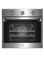 ALPHA Horno - ALPHA Horno de Gas NEPTUNO LUX GAS, Integrado + Libre instalación, Esmalte fácil de limpiar, 62 l, 60 cm, Negro