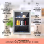 Nevera pequeña - KLARSTEIN Beersafe XL, Altura 630 mm, Acero Inoxidable - Imagen 2