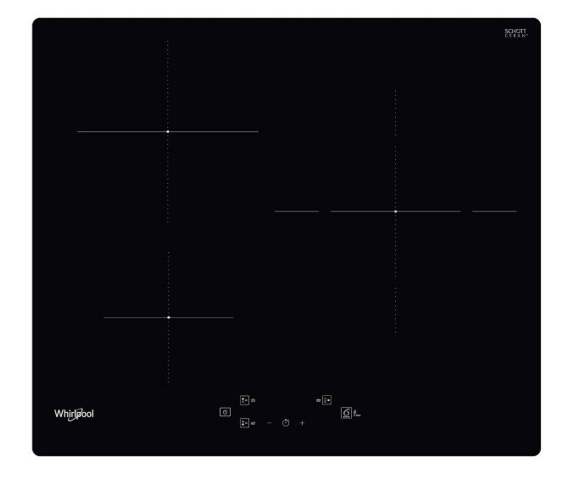 94570589_1 WHIRLPOOL Placa de vitrocerámica - WHIRLPOOL WS Q5760 NE, 3 zonas, 590 mm, Negro - Imagen 1