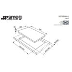 SMEG Placa de vitrocerámica - SMEG SE70SGH-5, 5 zonas, 685 mm, Acero inoxidable - Imagen 3