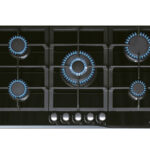 CATA Placa de gas - CATA LCI 9041 BK, 5 zonas, 87,4 cm, Negro