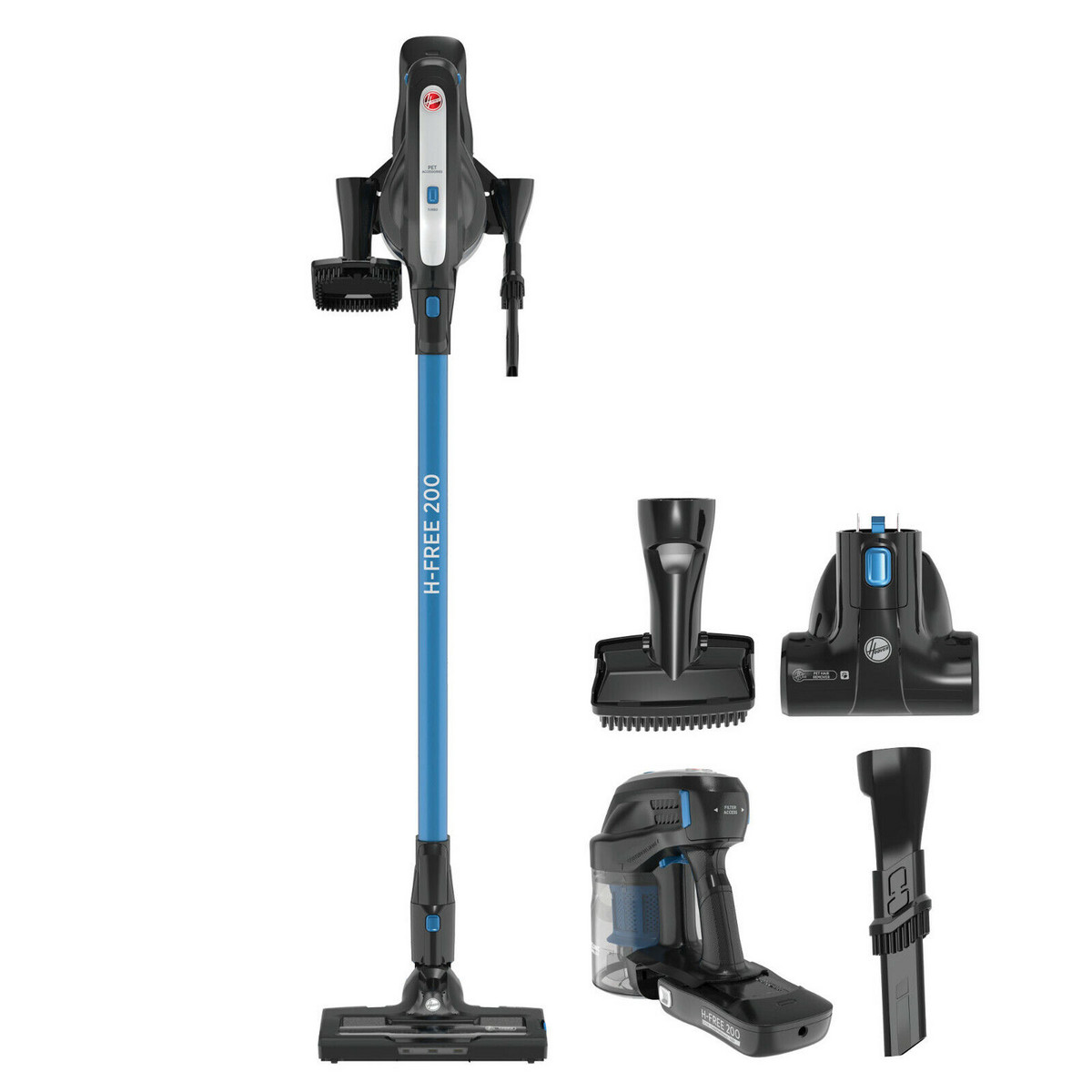 94575444_1 HOOVER Aspirador escoba - HOOVER HF 222 Pets, 22 V, Depósito 700 ml, Negro - Imagen 1