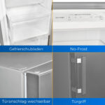 EXQUISIT Congelador vertical - EXQUISIT GS231-NF-H-040D inoxlook, 1430 mm, Inox - Imagen 3