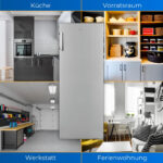EXQUISIT Congelador vertical - EXQUISIT GS231-NF-H-040D inoxlook, 1430 mm, Inox - Imagen 5