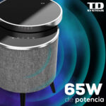 USB PD Altavoz bluetooth - TD SYSTEMS SM65B11WR, 65 W, Bluetooth, Madera roble - Imagen 6