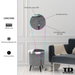 USB PD Altavoz bluetooth - TD SYSTEMS SM65B11WR, 65 W, Bluetooth, Madera roble - Imagen 8