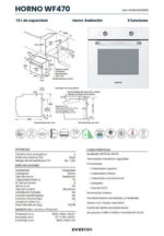 INFINITON Horno convencional - INFINITON C.HORNOWF470, Integrable, 70 l, 540 mm, Blanco - Imagen 2