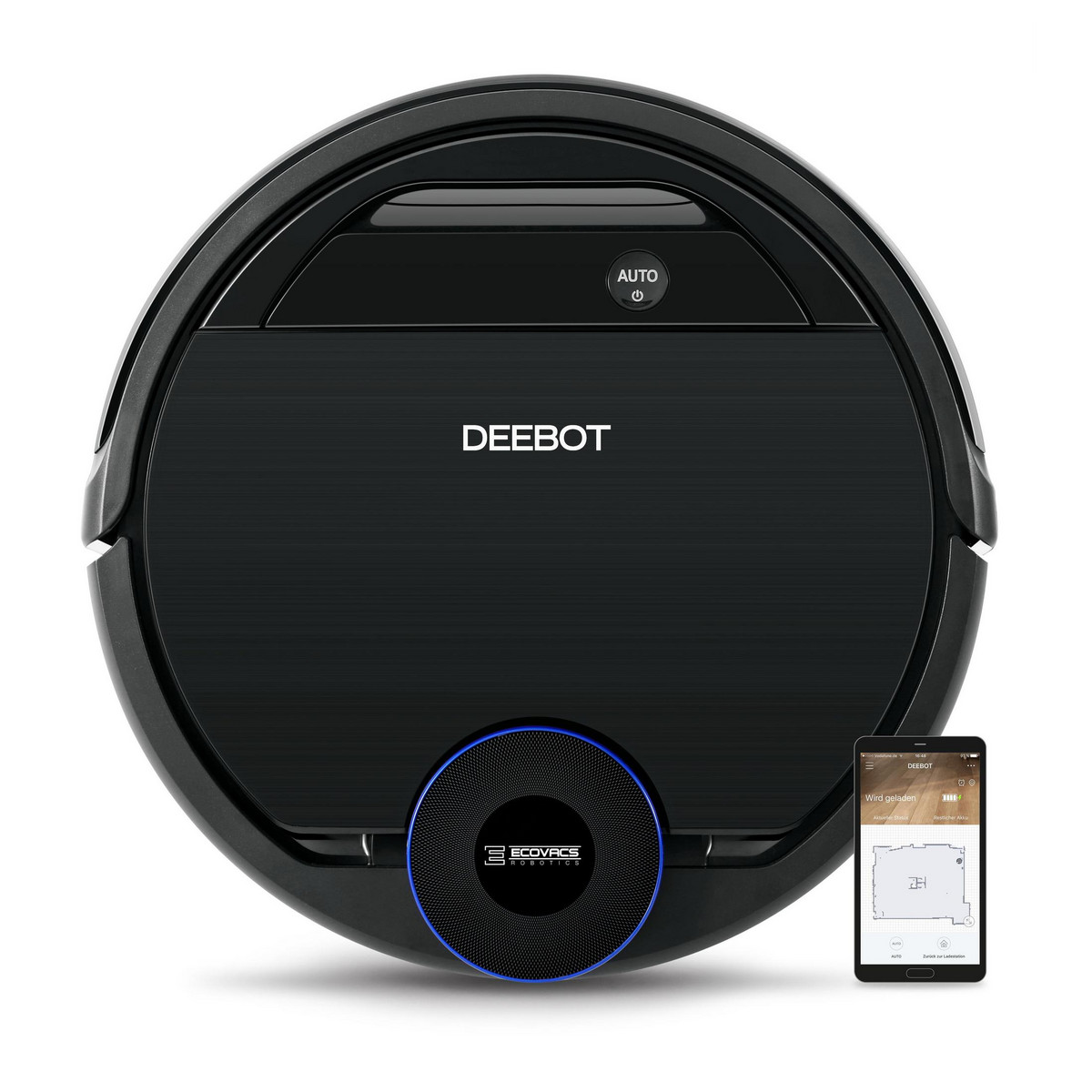 98974380_1 ECOVACS Robot aspirador - ECOVACS DEEBOT OZMO 930, 45 W, Depósito 0,45 l, Autonomía 110 min, Negro - Imagen 1