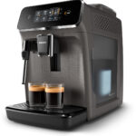 PHILIPS Cafetera express - PHILIPS EP2224/10, 15 bar, 1500 W, 2 tazas, Gris