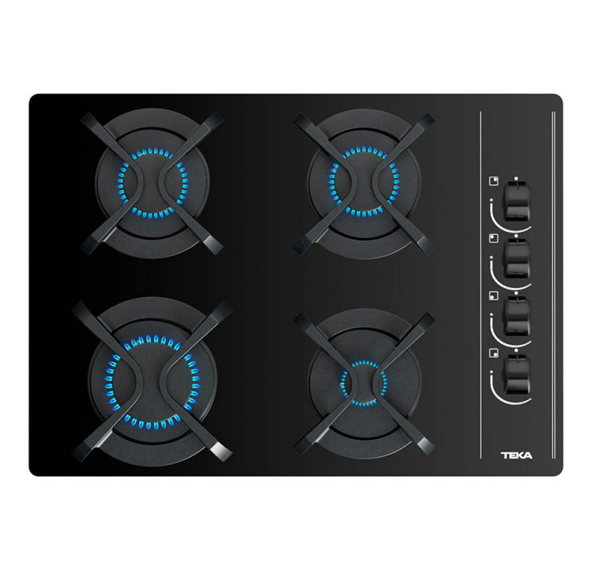 99574237_1 TEKA Placas de coccion - TEKA Encimera cirstalgas Teka GBC64003KBN NAT, Negro, 4 zonas, 4 zonas, 600 mm, Negro - Imagen 1